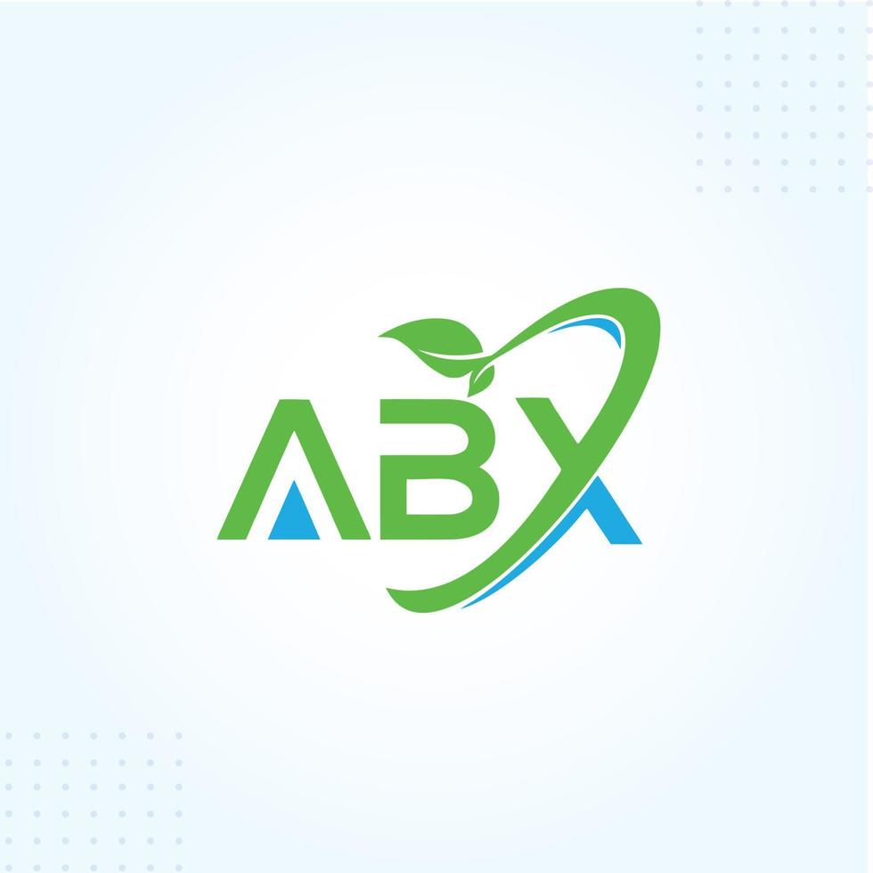 ABX leaf Logo Template in Modern Creative Minimal Style Vector Design