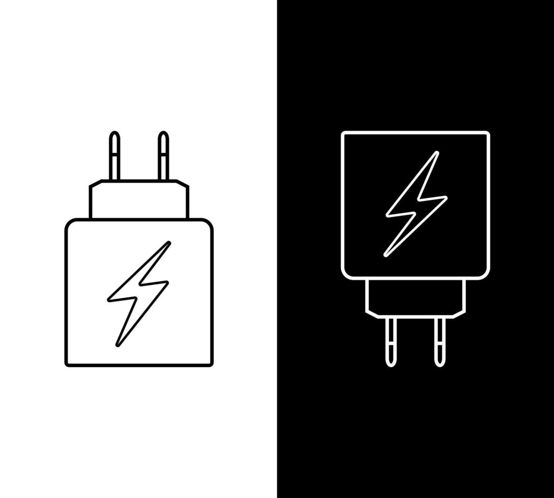 smartphone charger icon. smartphone charger head adapter symbol. vector illustration.