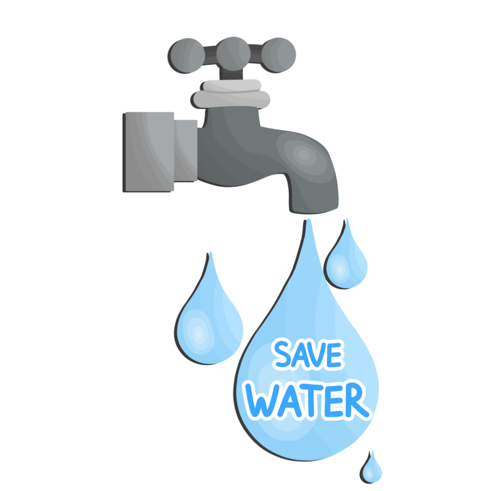 guardar símbolo de signo de agua, protección del medio ambiente y salvar el mundo png