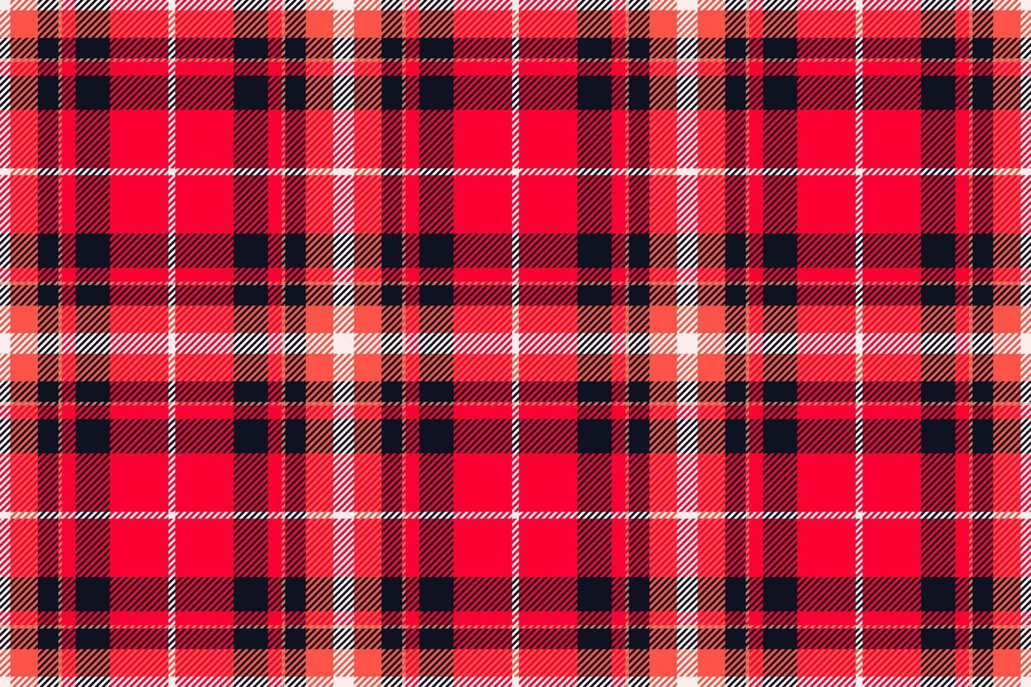 Plaid background, check seamless pattern in red. Vector fabric texture for textile print, wrapping paper, gift card or wallpaper.