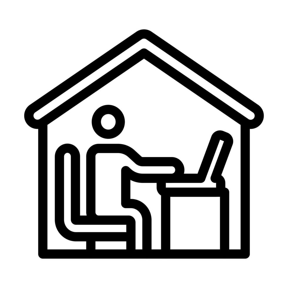 diseño de icono de trabajo en casa vector