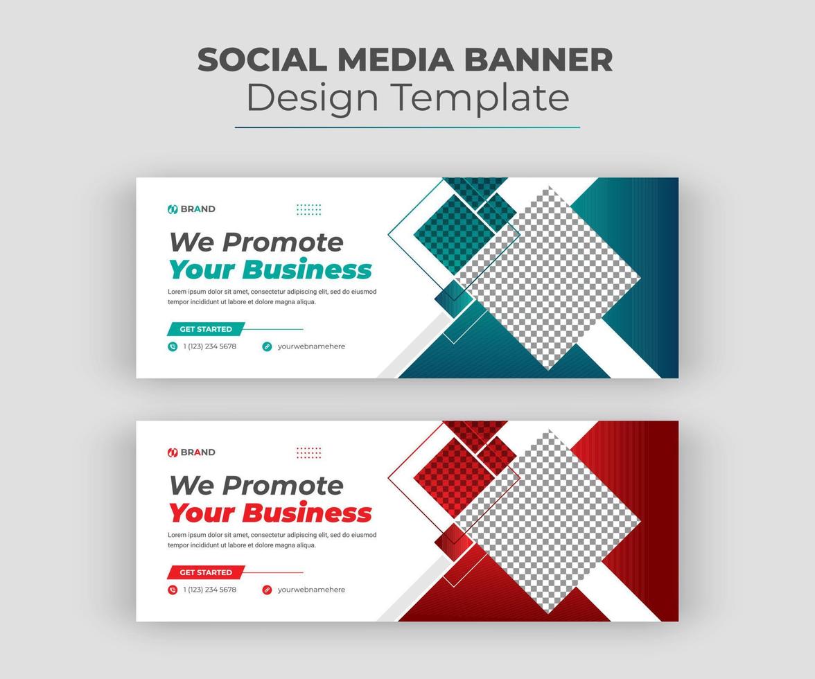 Corporate Business Facebook cover page Design Template vector