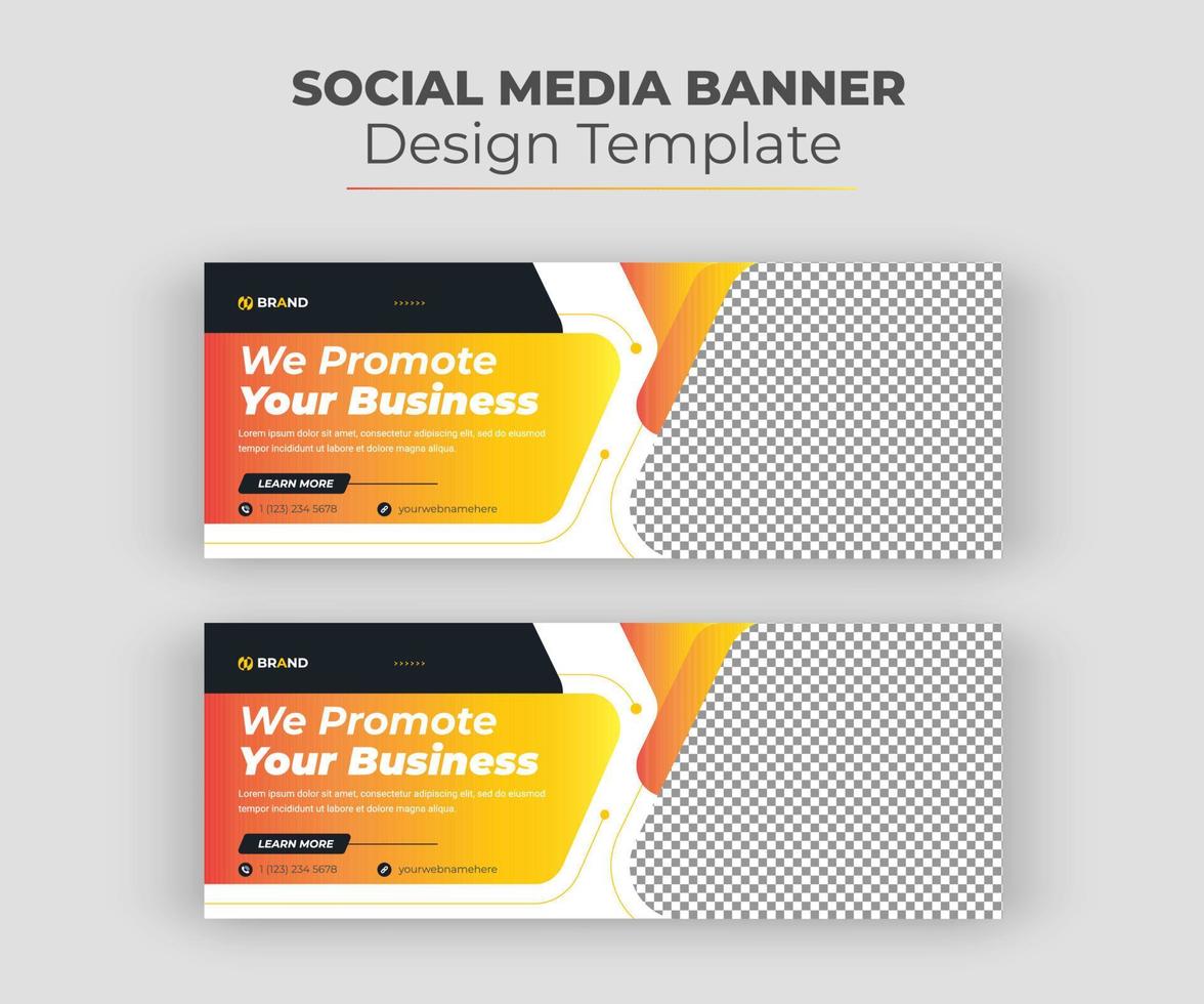Corporate Business Facebook cover page Design Template vector