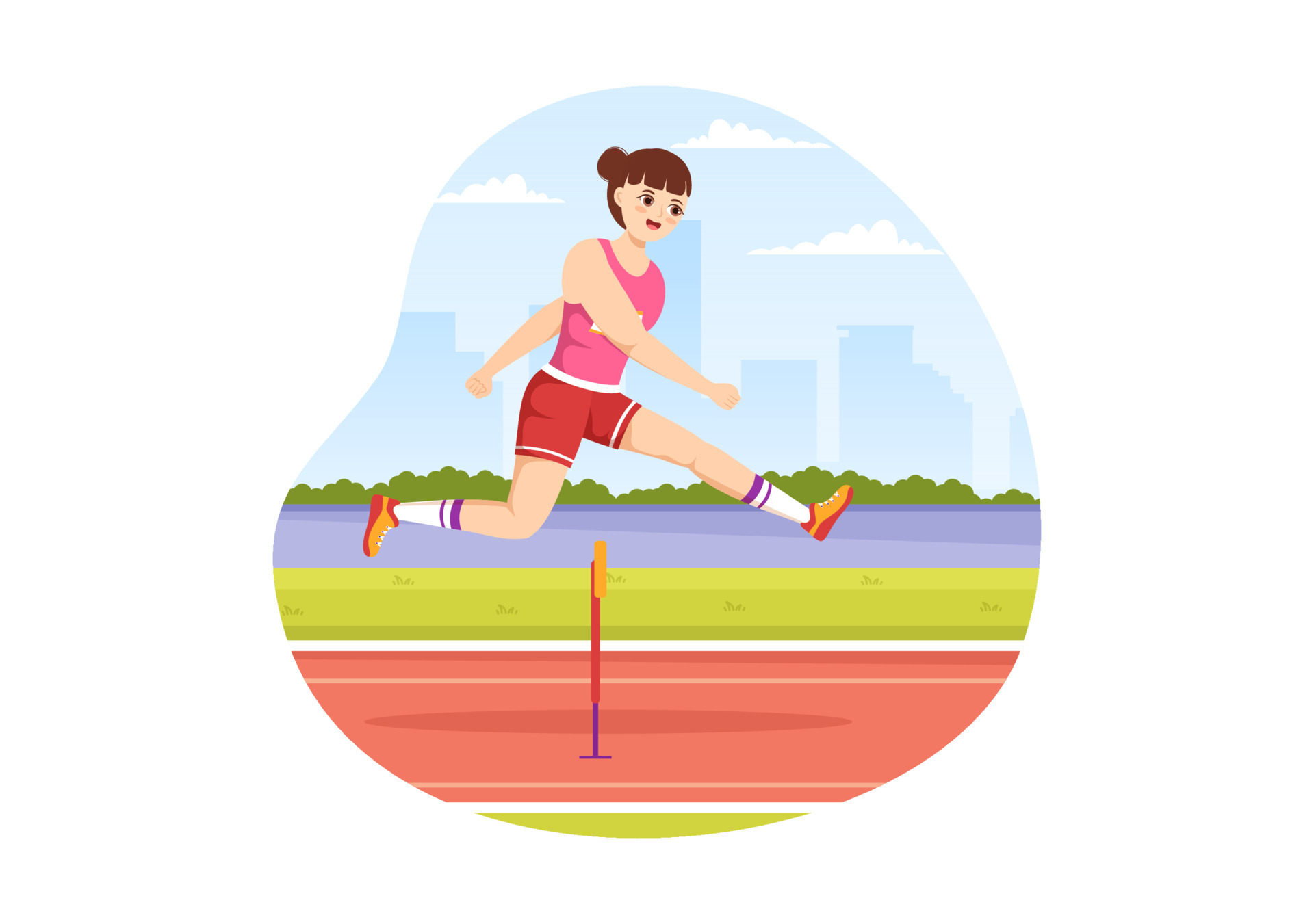 Kids Athlete Run Hurdle Long Jump Sportsman Game Illustration in Obstacle  Running for Web Banner or Landing Page in Cartoon Hand Drawn Templates  17346302 Vector Art at Vecteezy
