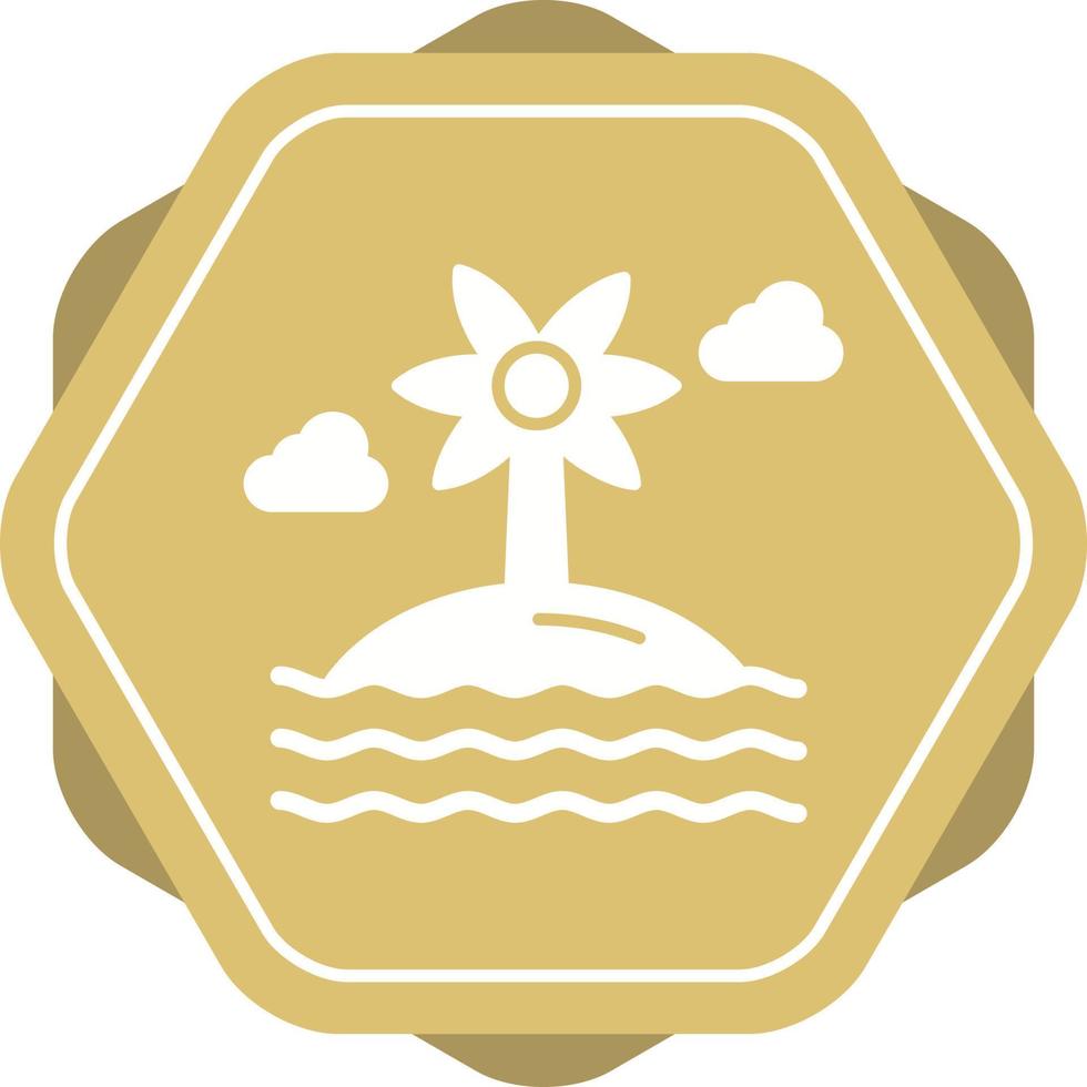 Unique Glyph icon with background vector