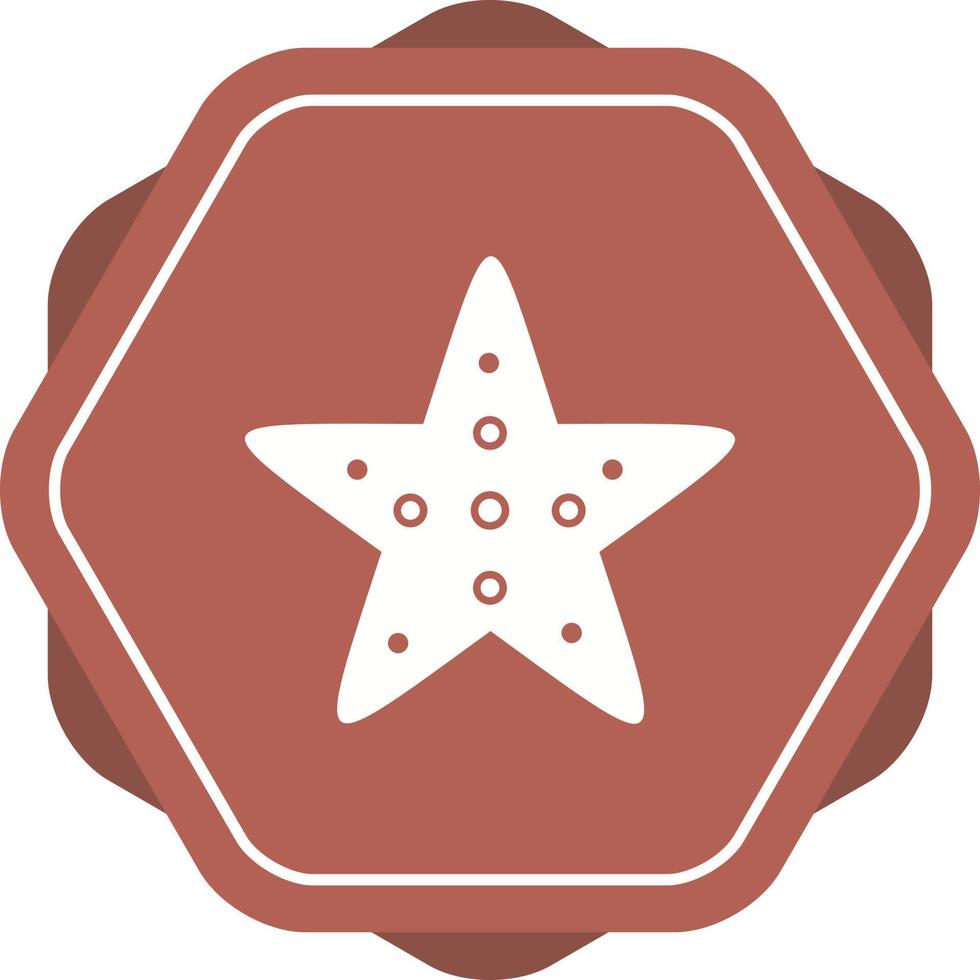 icono de glifo de vector de estrella de mar único