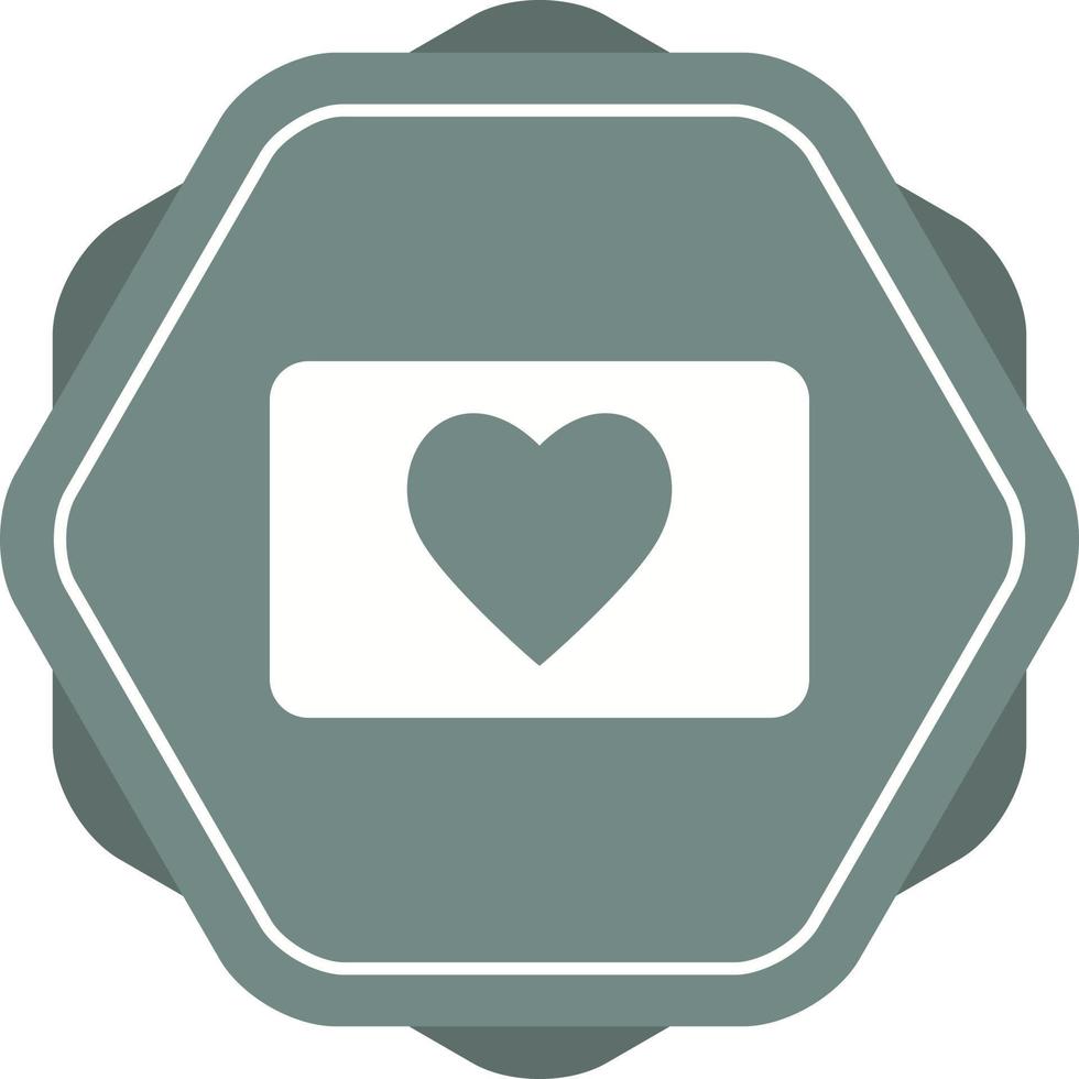 Unique Heart Vector Glyph Icon