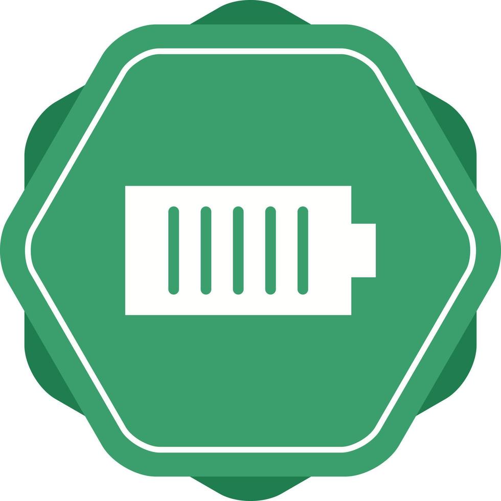 Unique Charging Cell Vector Glyph Icon