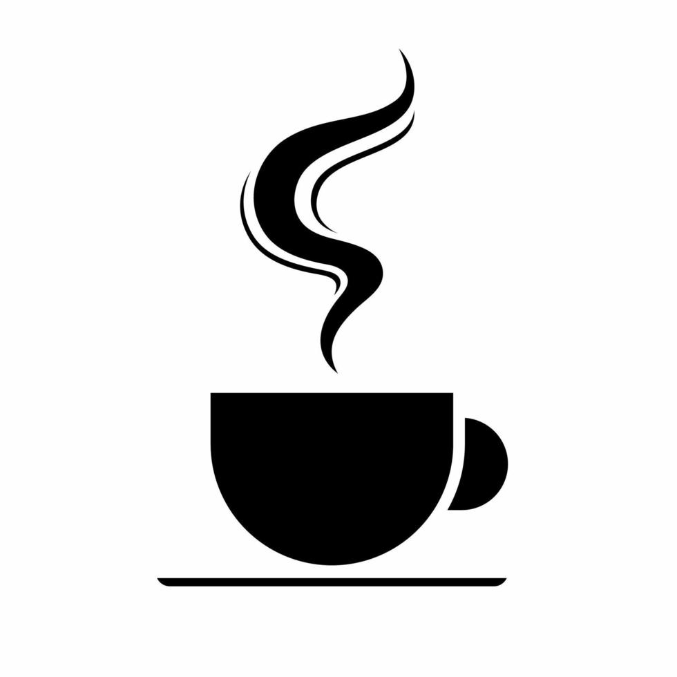 plantilla de icono de taza de café y té. ilustración vectorial de acciones. vector