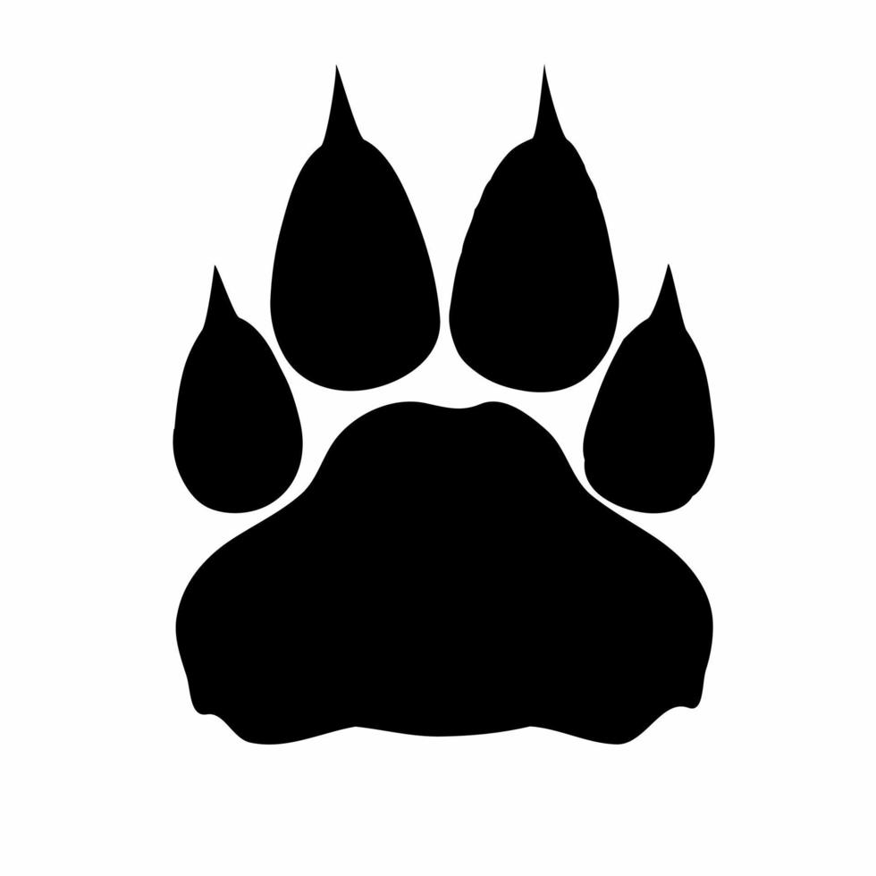 Cat animal footprint icon template. Stock vector illustration