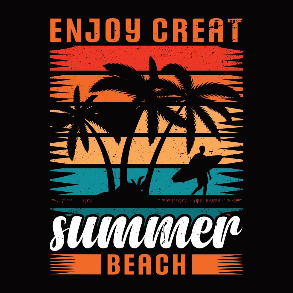 Summer T shirt design. vector