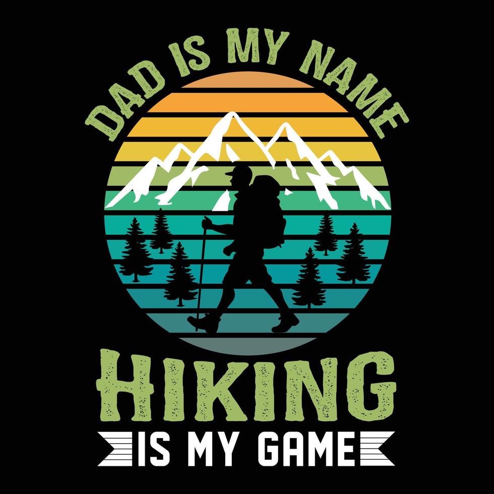 Hiking vector T-shirt design.