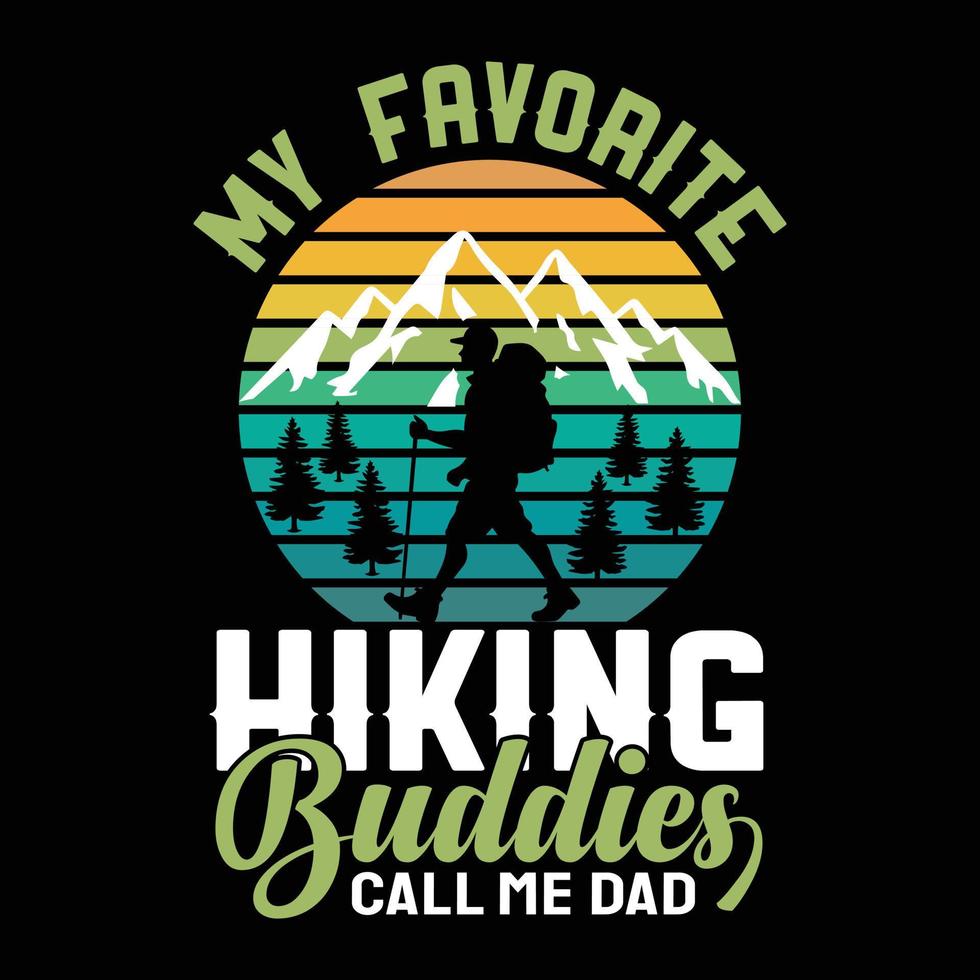 Hiking vector T-shirt design.