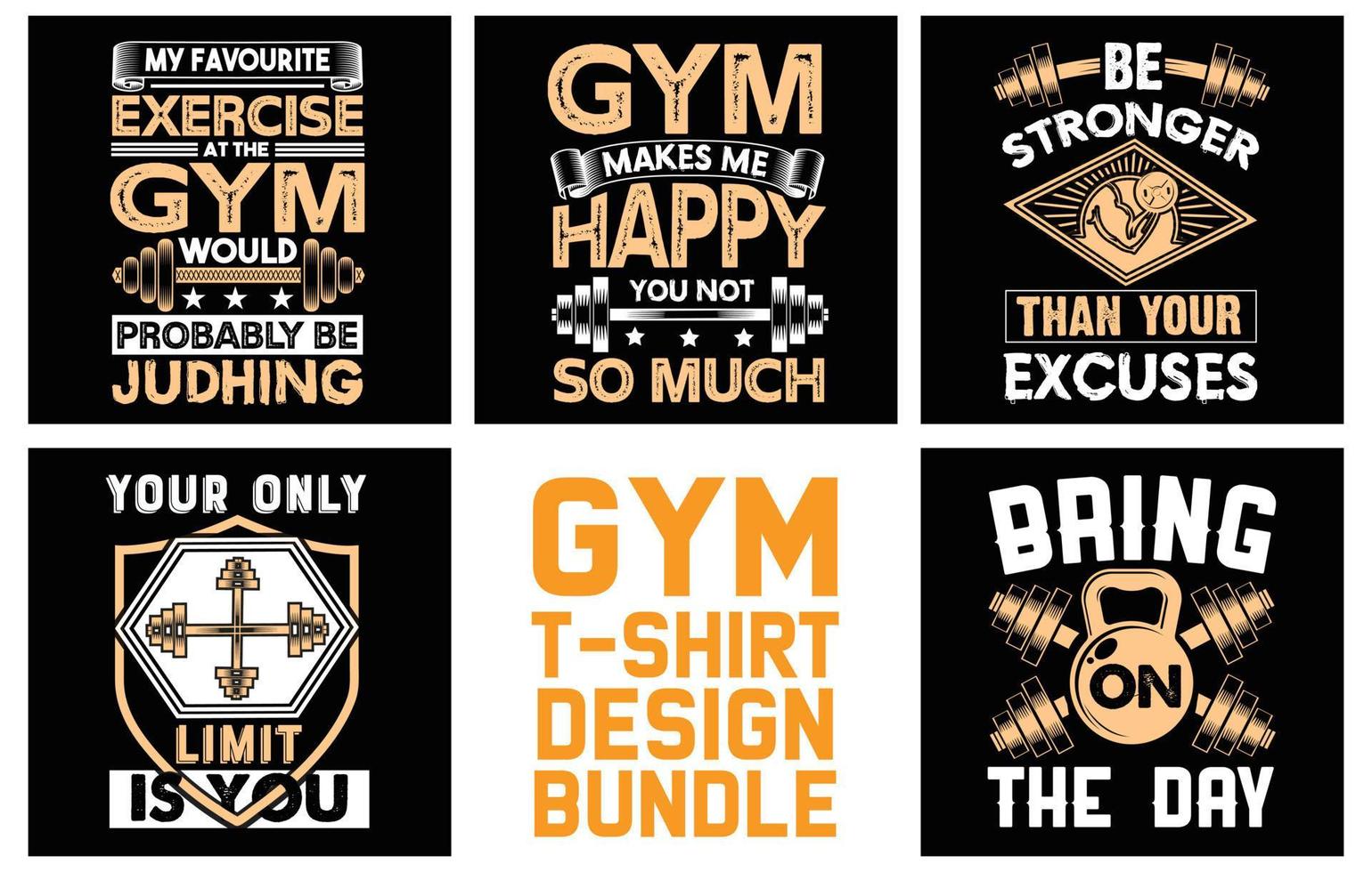 gym t shirt design bundle vector