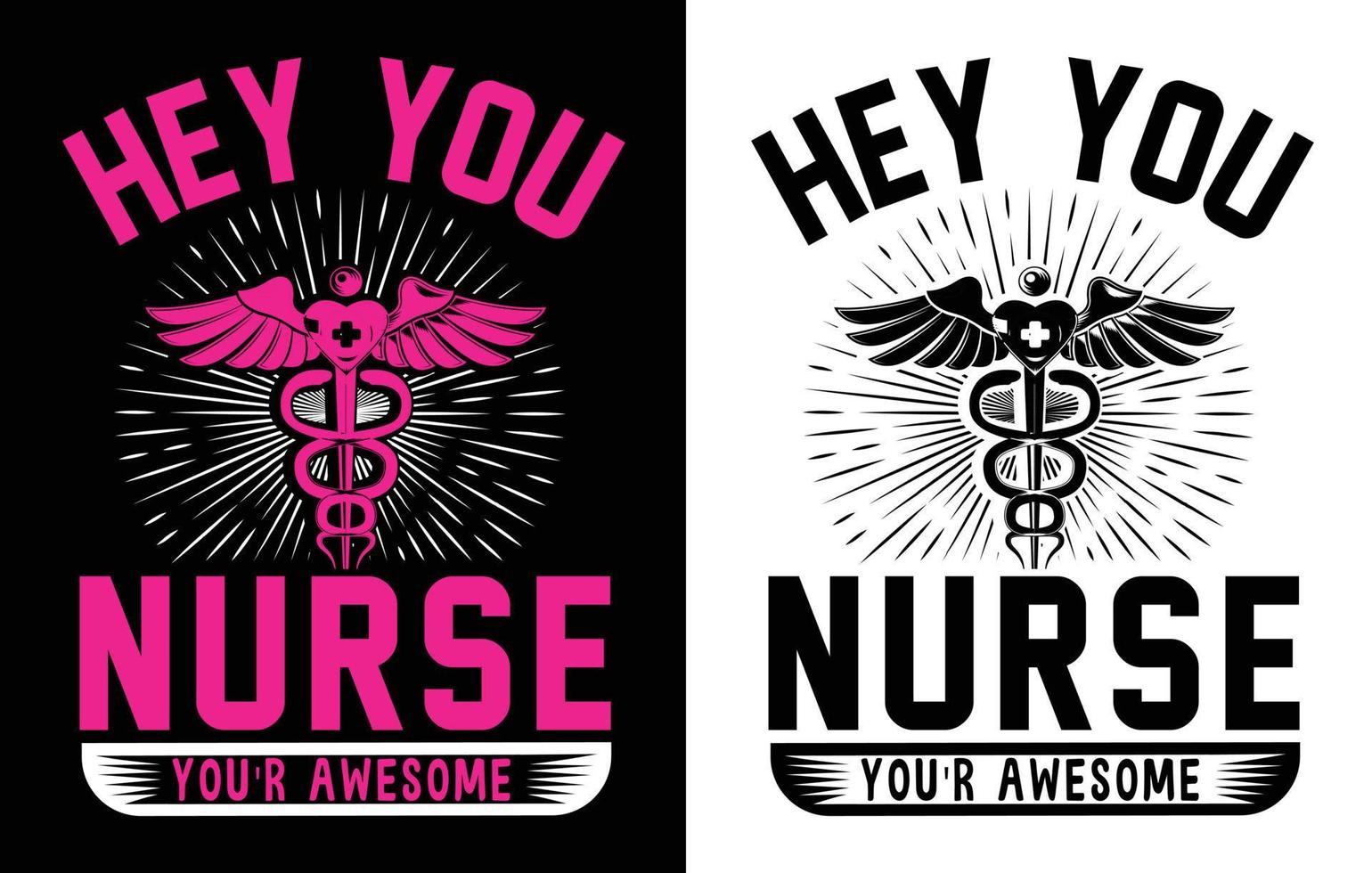 Nurse T-shirt Design Bundle vector