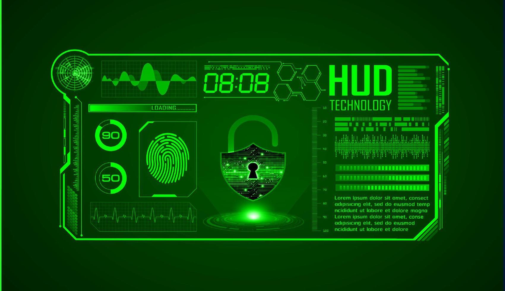 fondo de pantalla de tecnología hud moderna vector