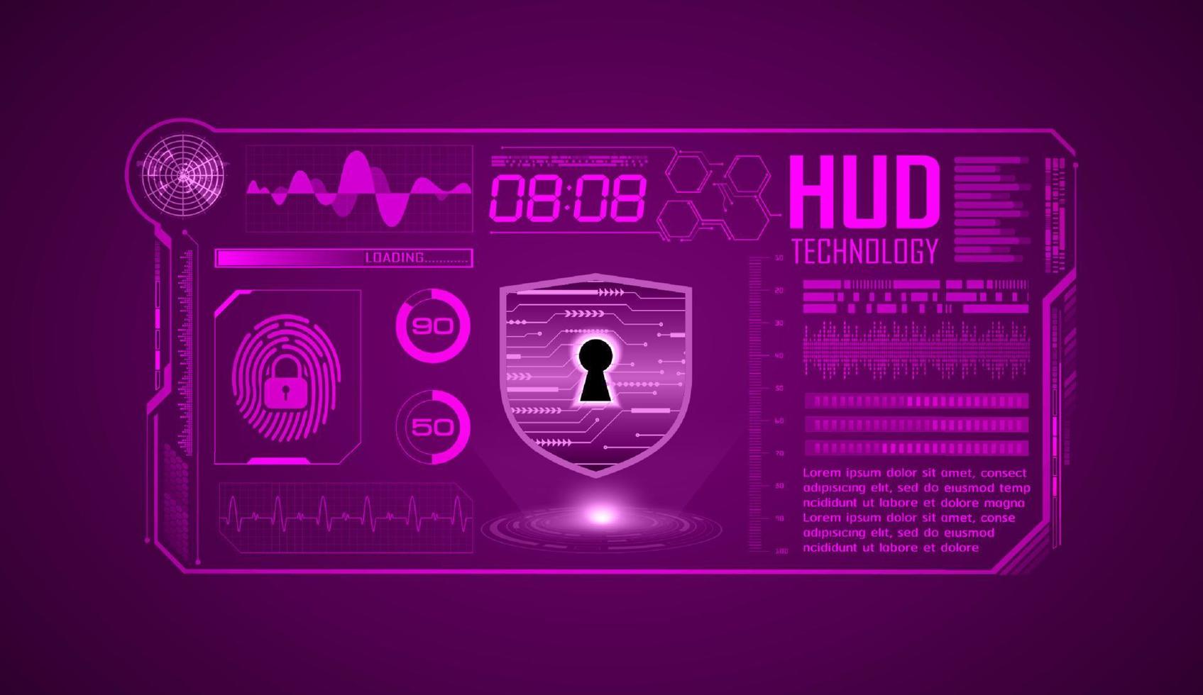 Modern HUD Technology Screen Background vector