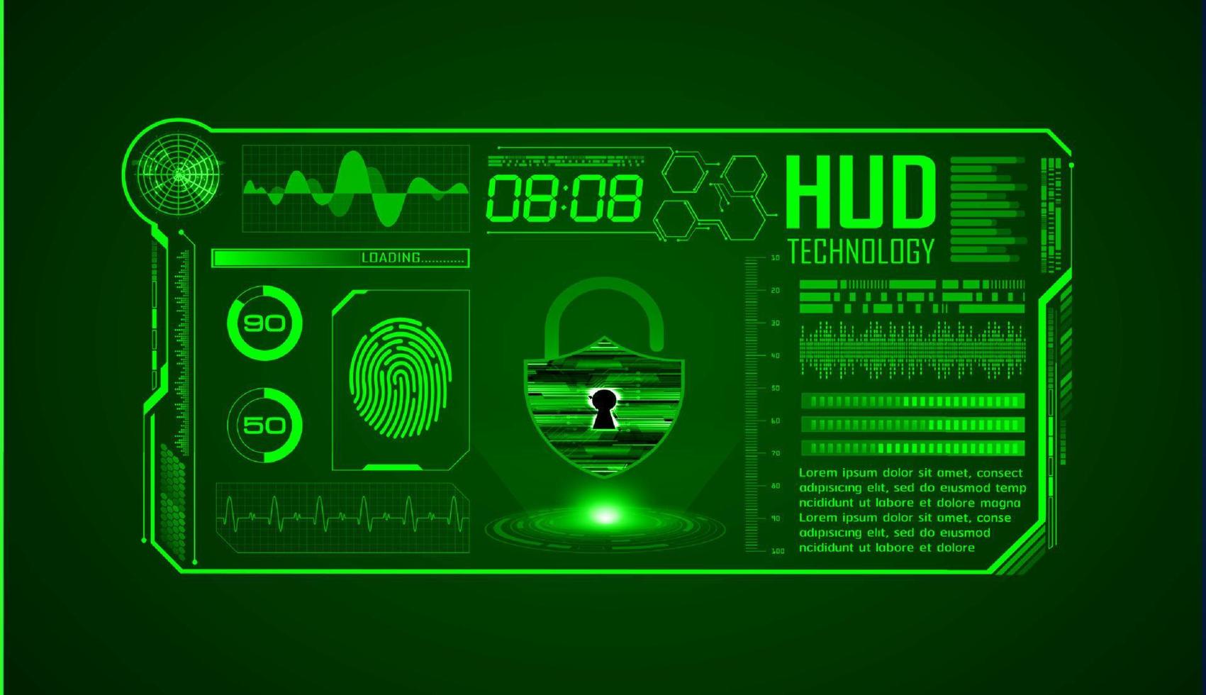 fondo de pantalla de tecnología hud moderna vector