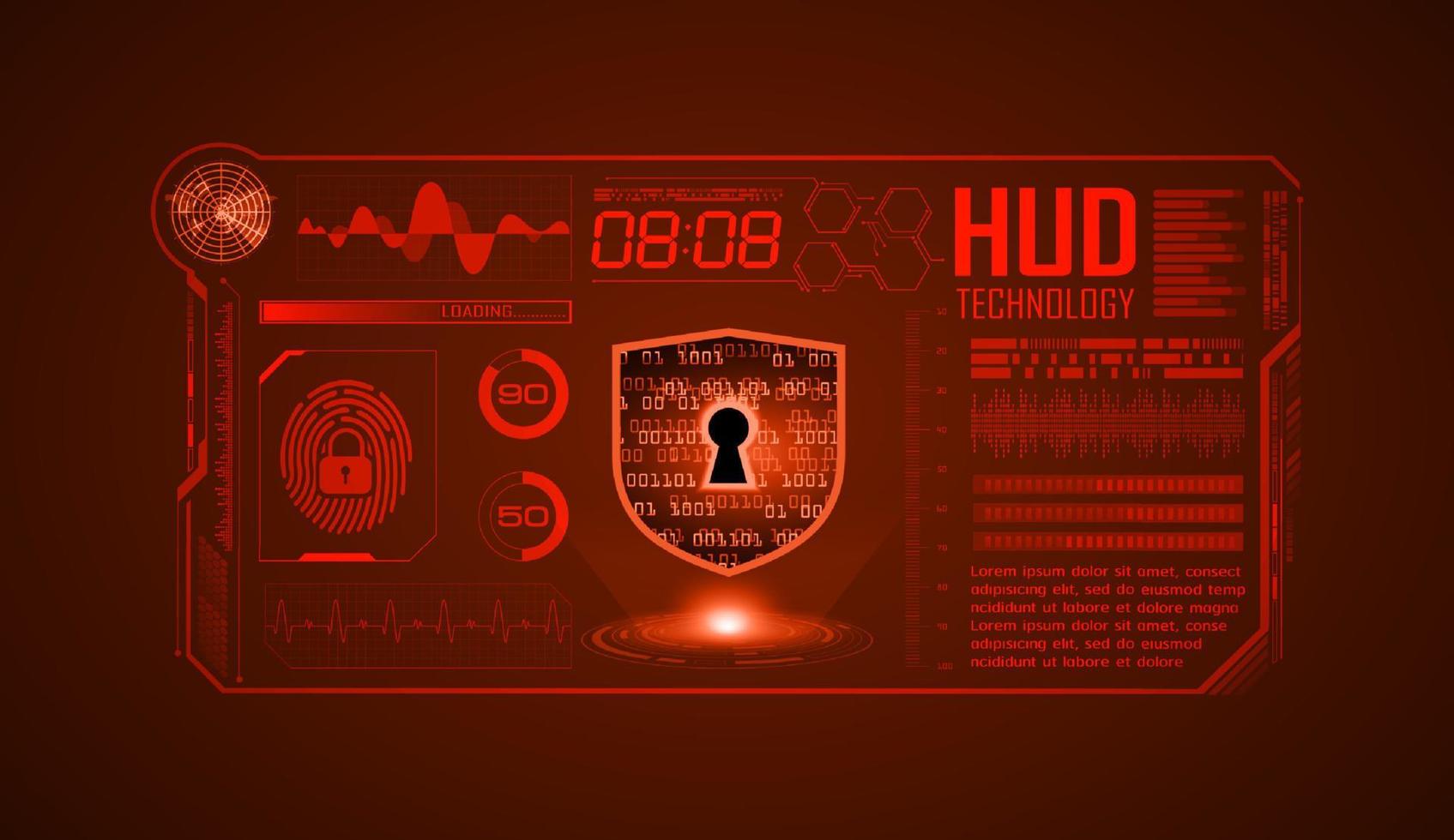 Modern HUD Technology Screen Background vector