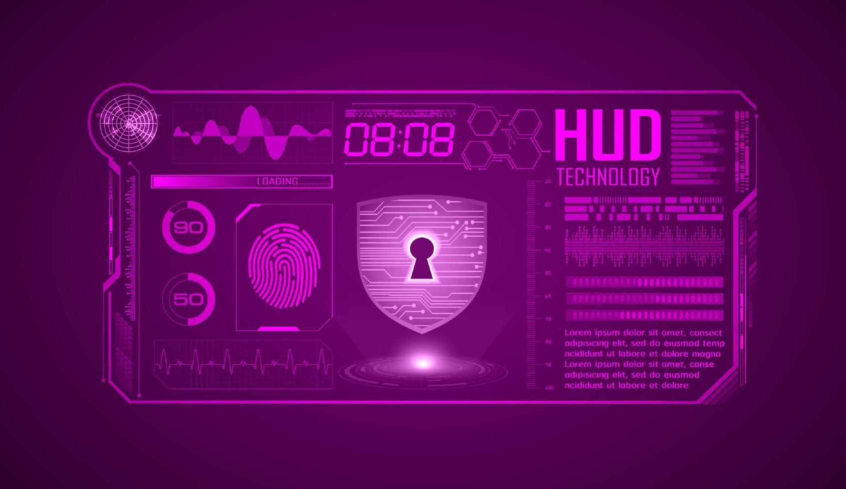 Modern HUD Technology Screen Background vector