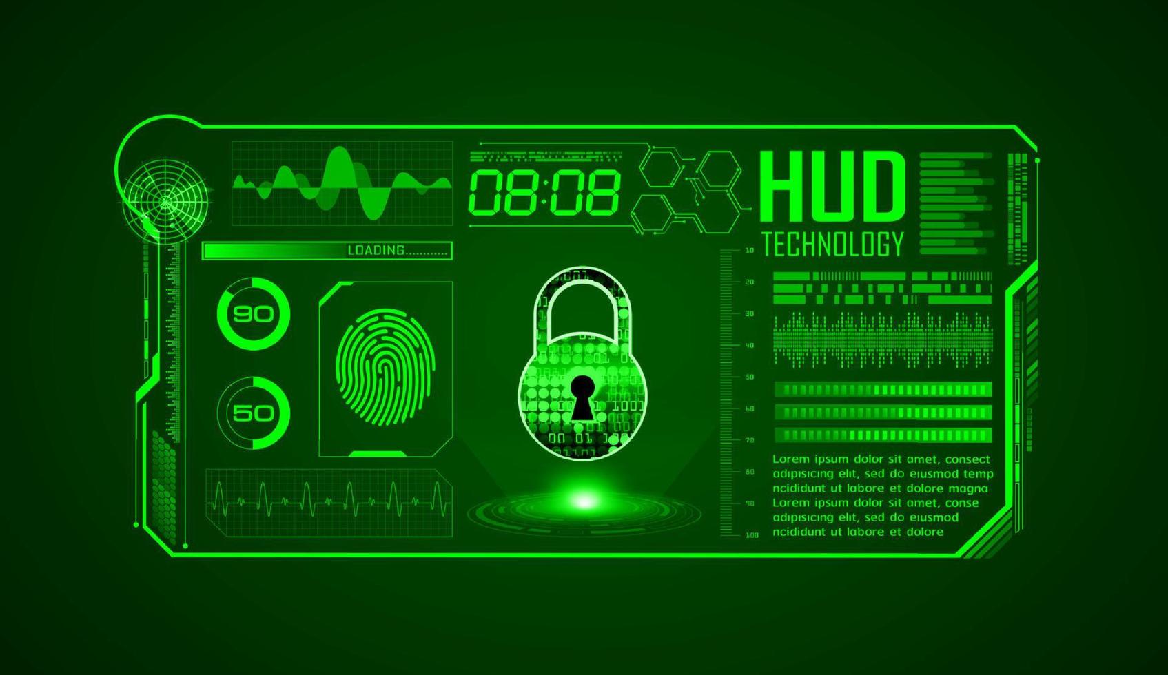 fondo de pantalla de tecnología hud moderna vector