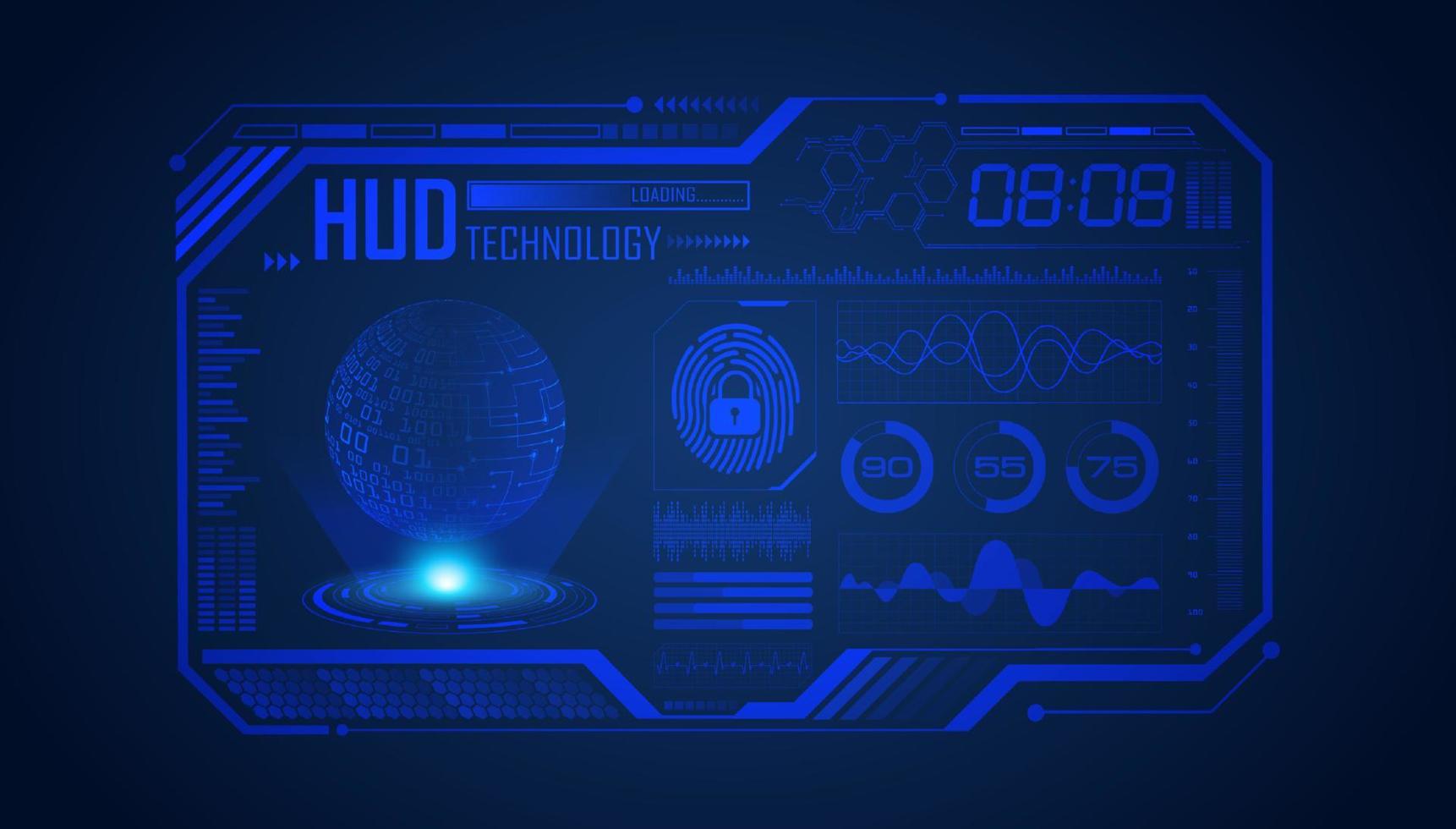 Modern HUD Technology Screen Background vector