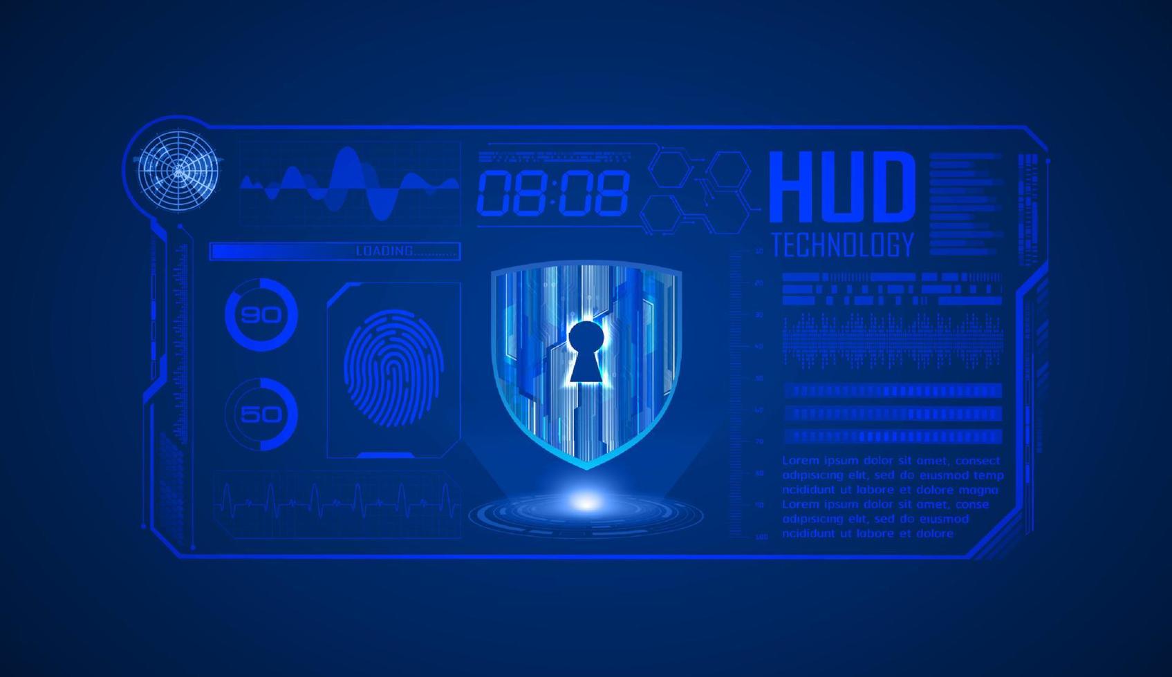 Modern HUD Technology Screen Background vector