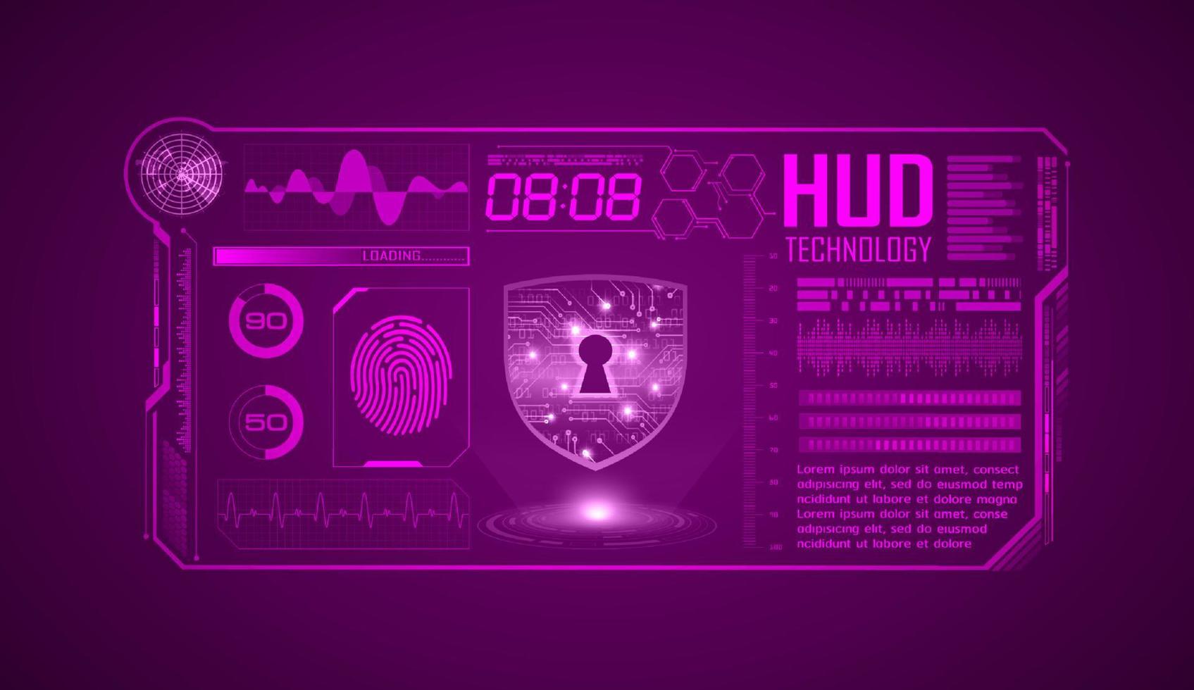 Modern HUD Technology Screen Background vector