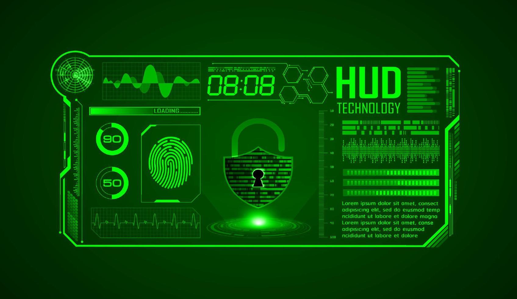 fondo de pantalla de tecnología hud moderna vector