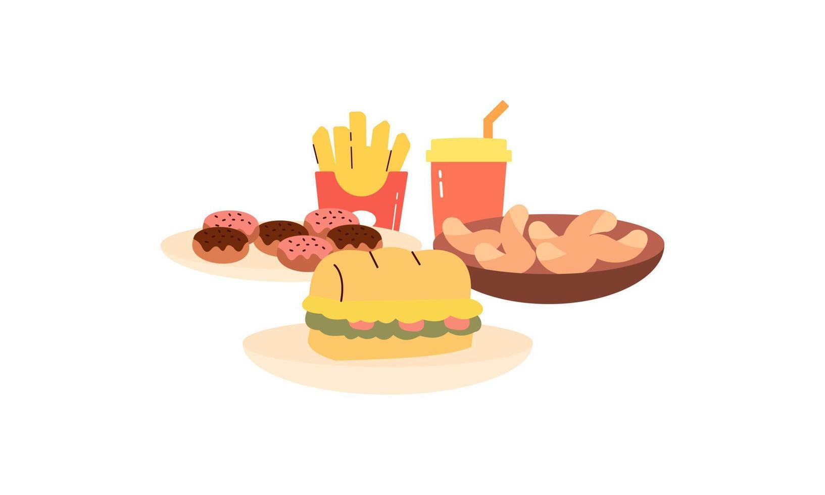 Traditional meals of diverse cuisines logo vector