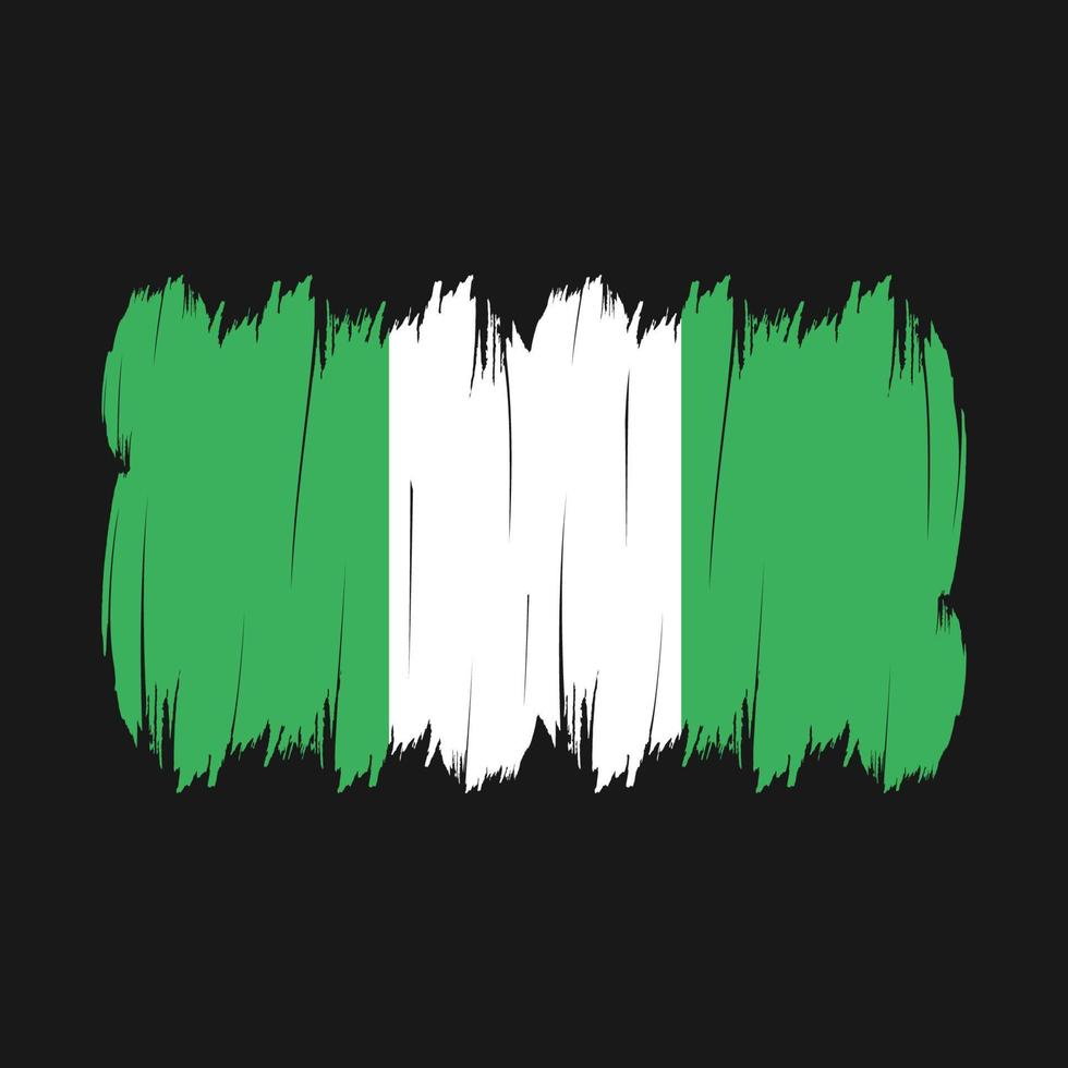 cepillo de bandera de nigeria vector