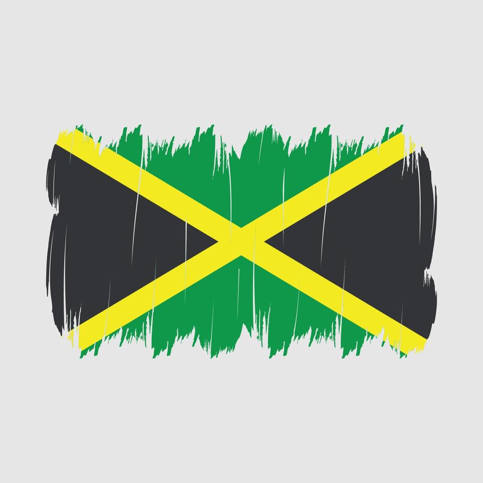 cepillo de bandera de jamaica vector