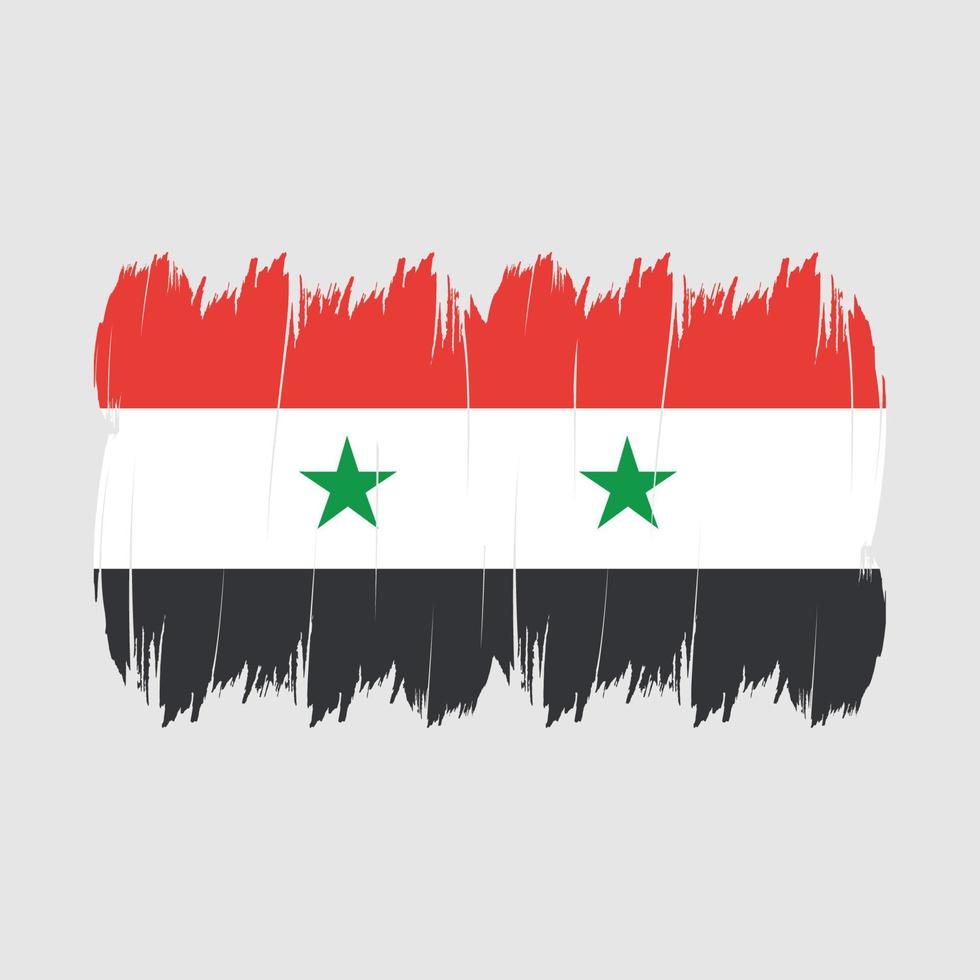 Syria Flag Brush vector