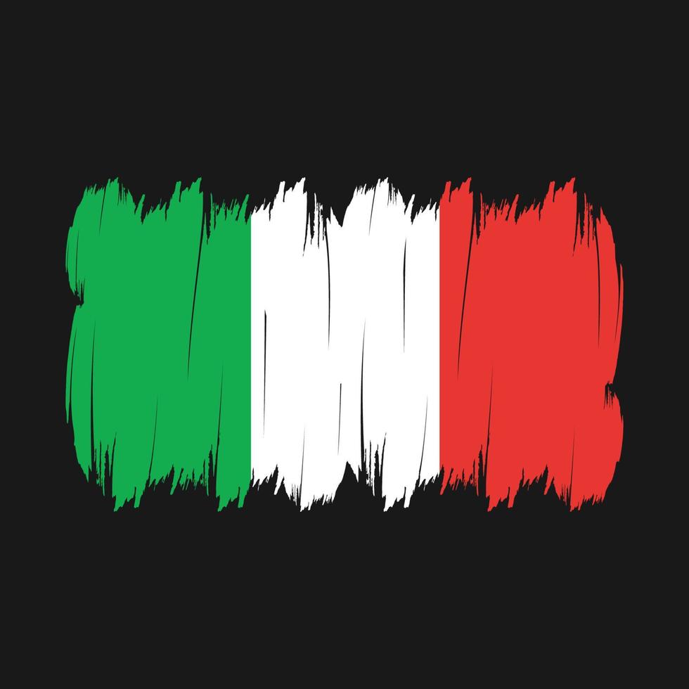 Italy Flag Brush vector