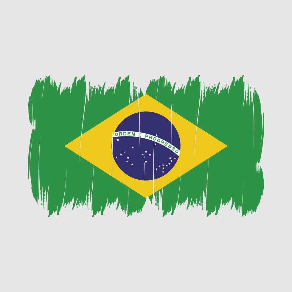 cepillo de bandera de brasil vector