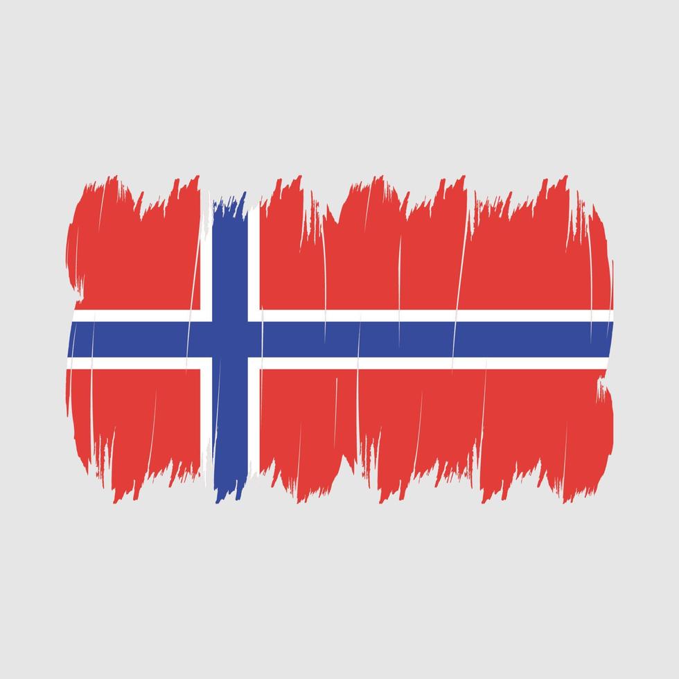 cepillo de bandera de noruega vector