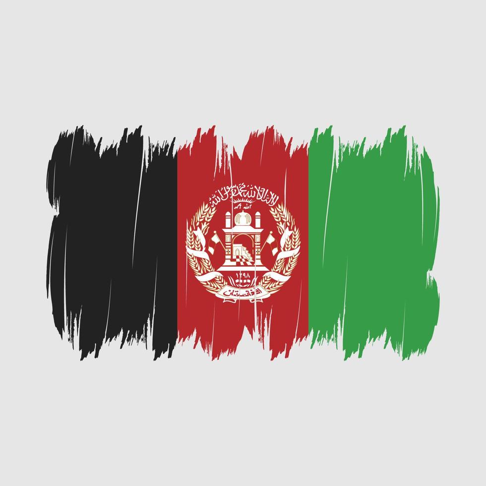 pincel de bandera de afganistán vector