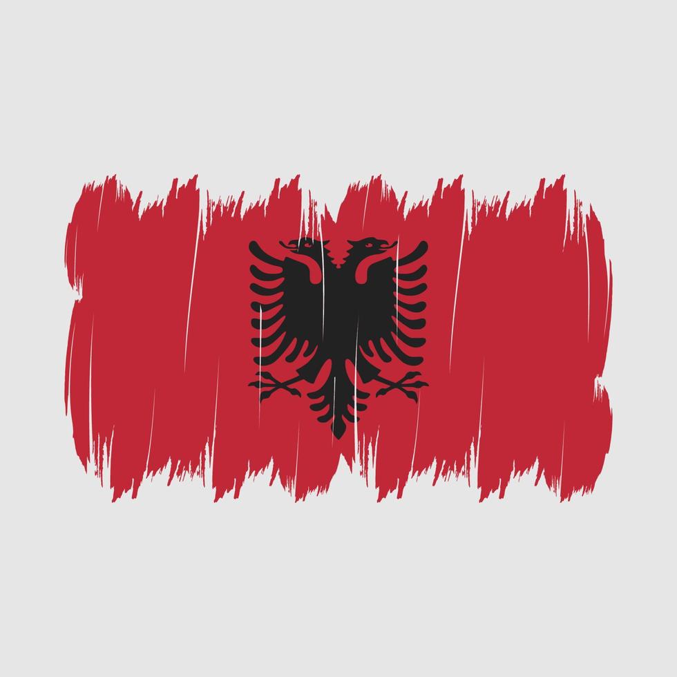 pincel de bandera de albania vector