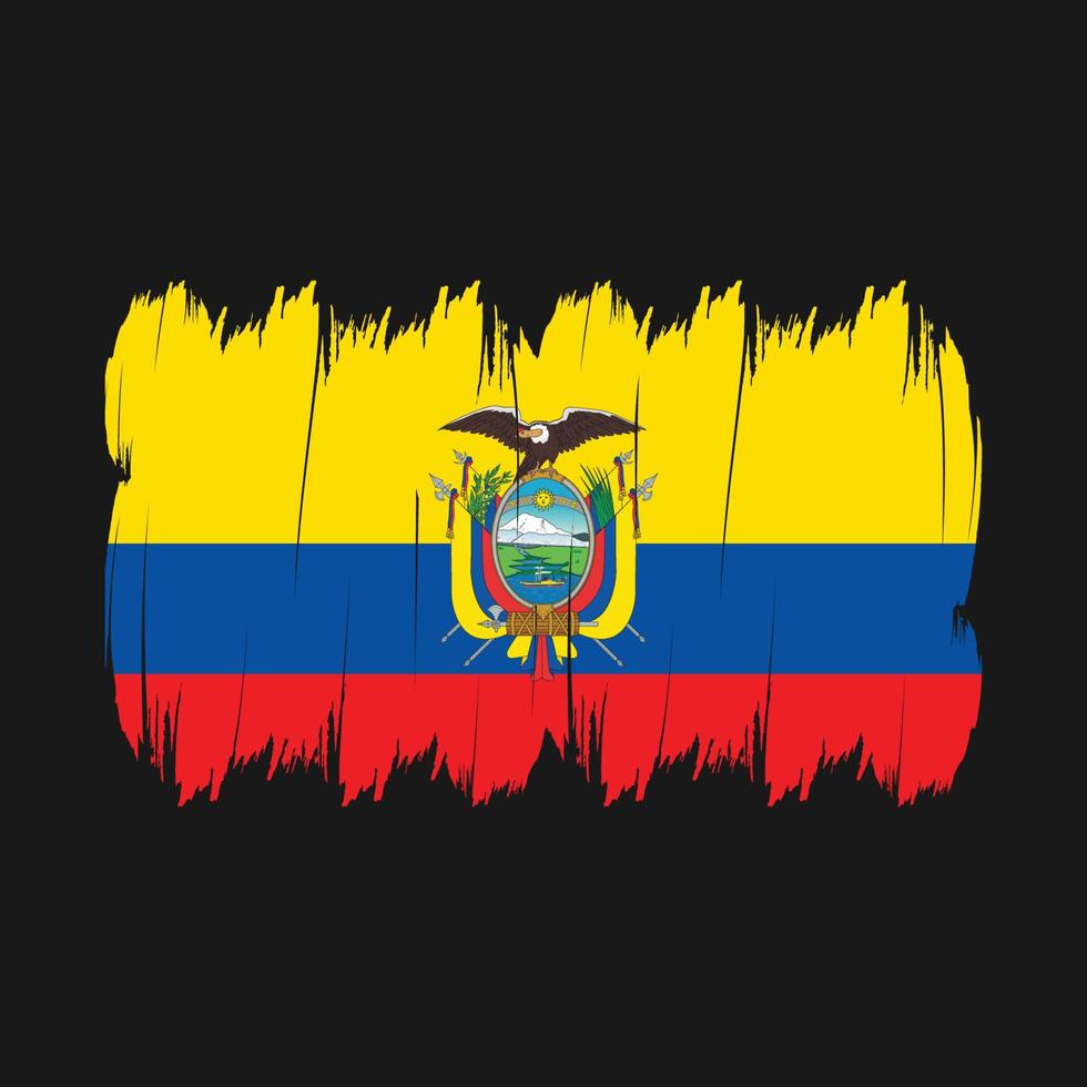 Ecuador Flag Brush vector