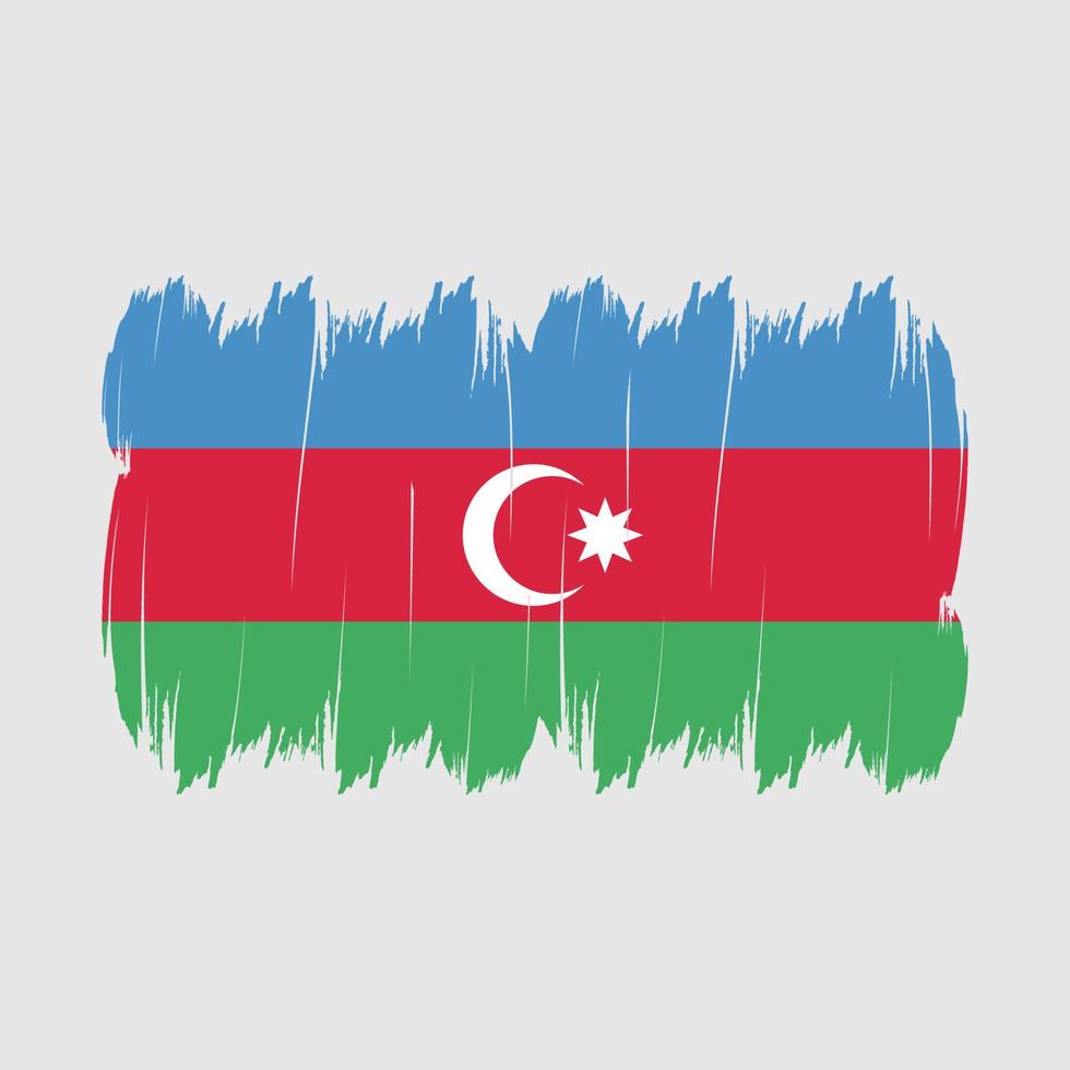 cepillo de bandera de azerbaiyán vector