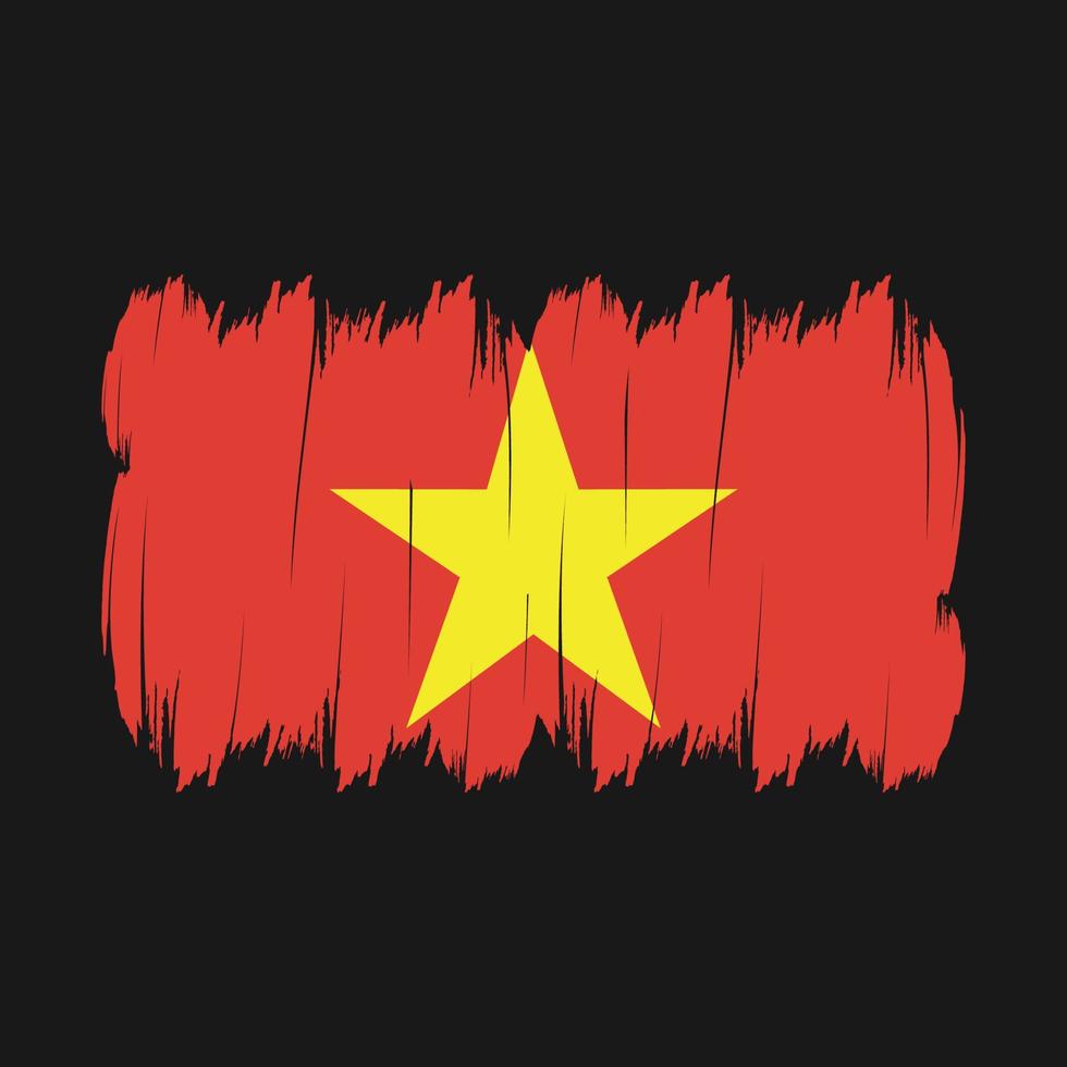 Vietnam Flag Brush vector