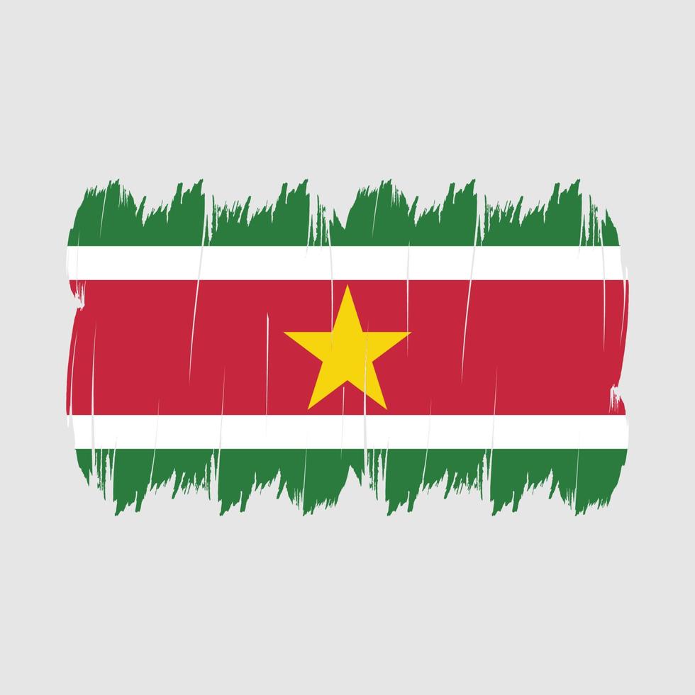 Suriname Flag Brush vector