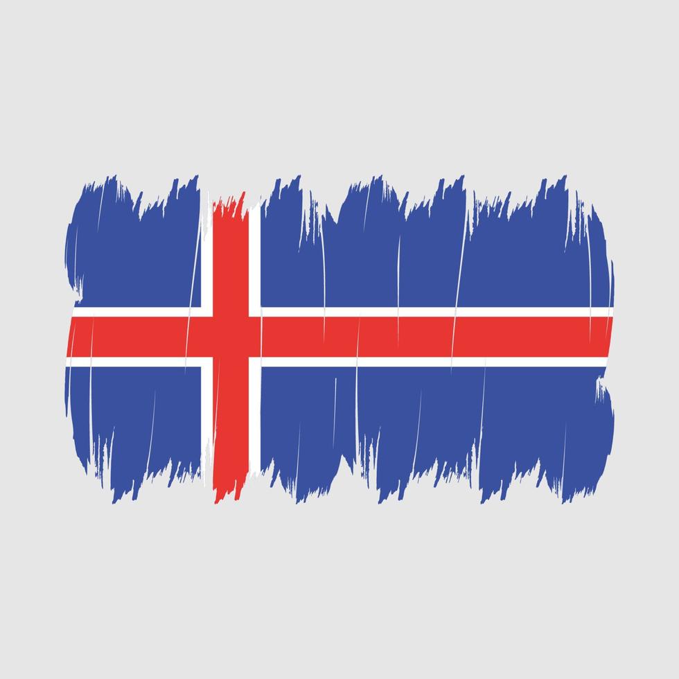 Iceland Flag Brush vector