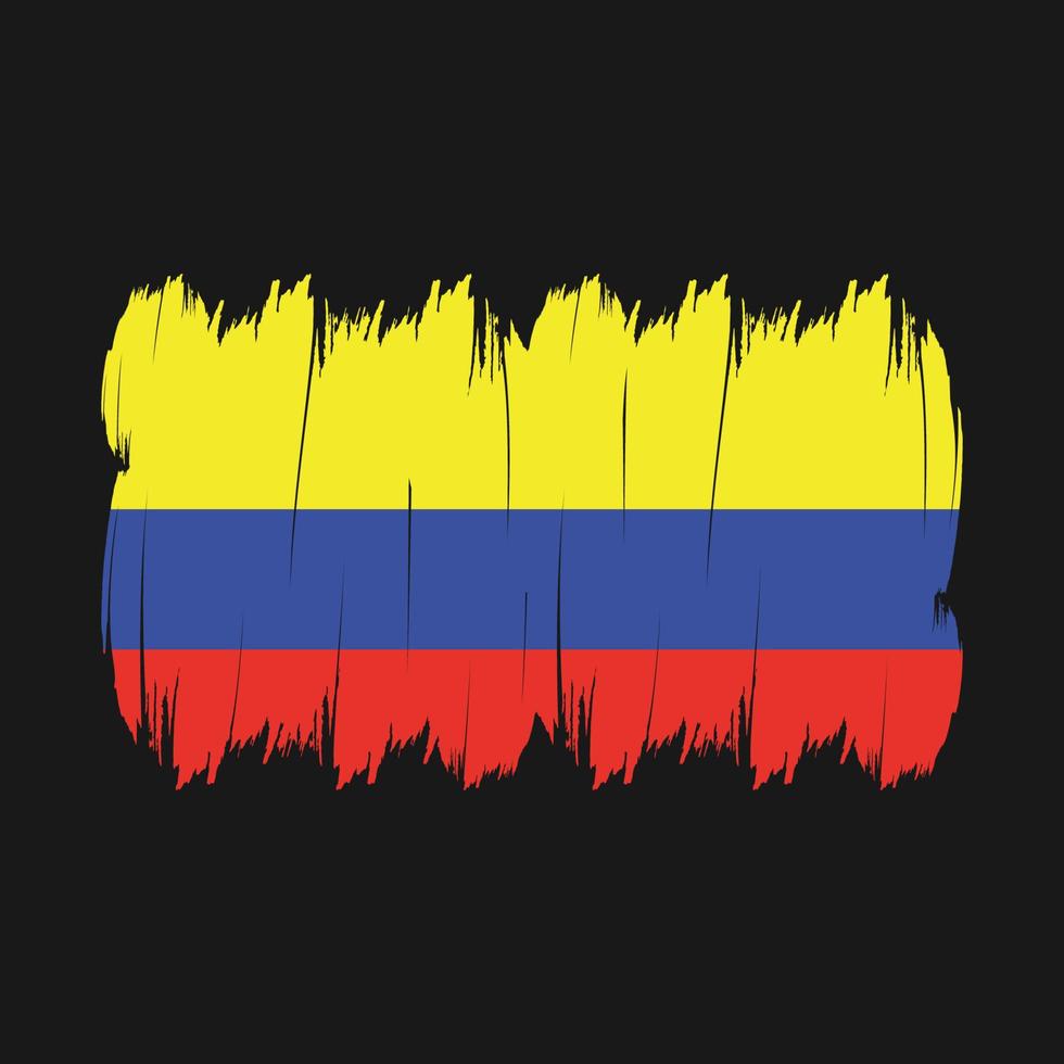 Colombia Flag Brush vector