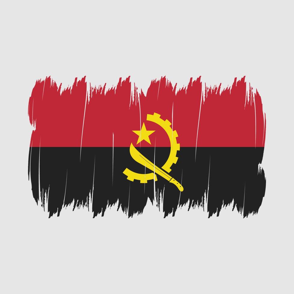 Angola Flag Brush vector