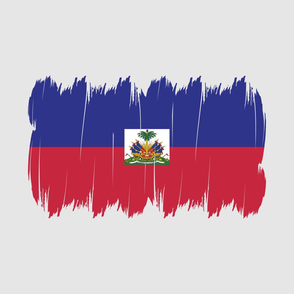 pincel de bandera de haití vector