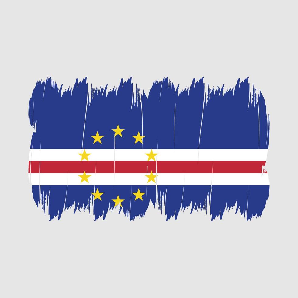 cepillo de bandera de cabo verde vector