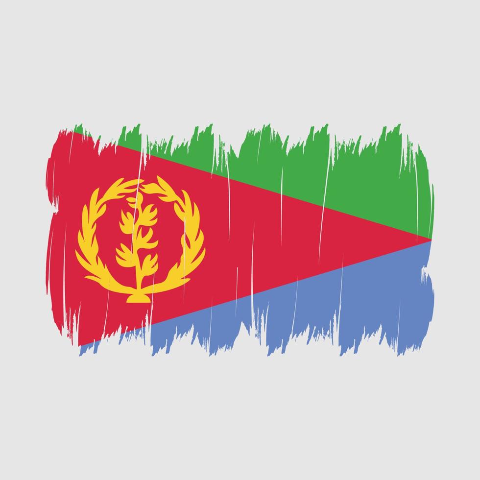 Eritrea Flag Brush vector