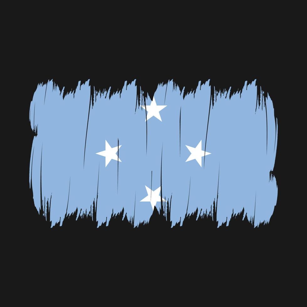 cepillo de bandera de micronesia vector