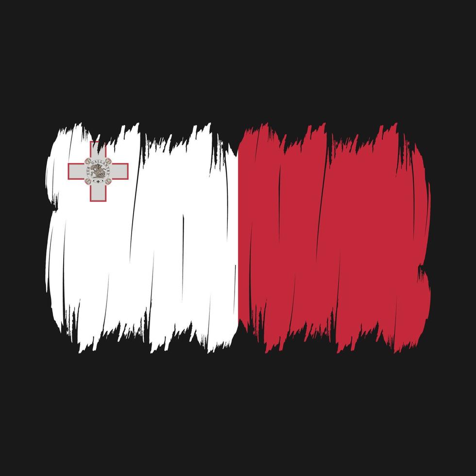 Malta Flag Brush vector